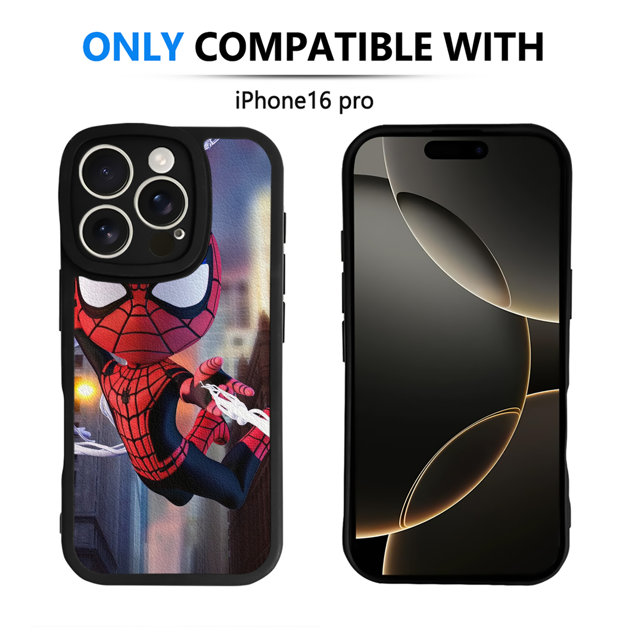 Spider Man スパイダーマン 【iPhone 16シリーズ対応】シリコンスマホケース（レザー調） 材質：シリコン
